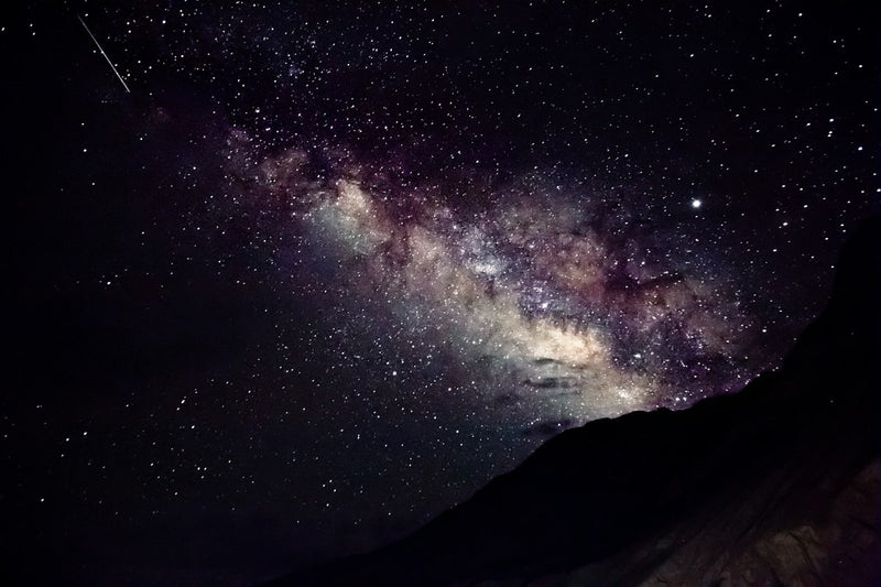 The Milky Way over a dark mountain ridge, the kind of night sky lower Spiti is known for